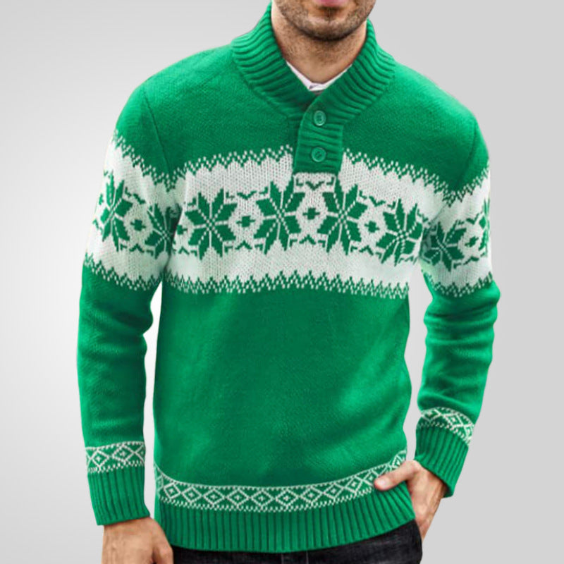 Men Pullover Sweater | Stylish Knitted Long-Sleeve Fashion