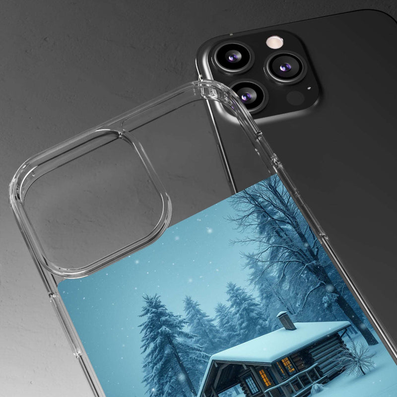 Vantage Style Elegant Mobile Case with Iconic Logo and Winter Scene Design