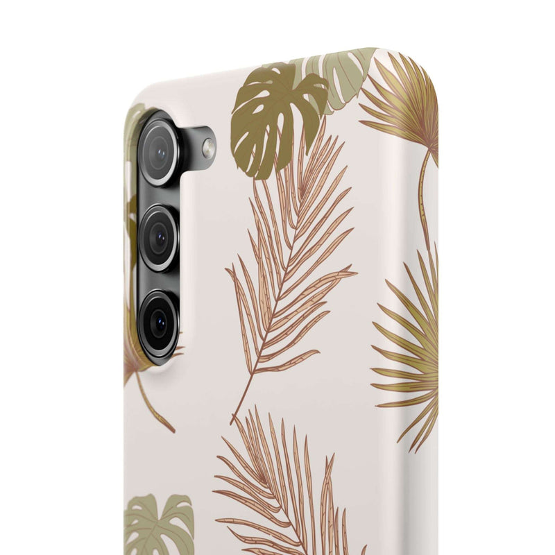 Nature-Inspired Mobile Phone Case with Tropical Leaf Design