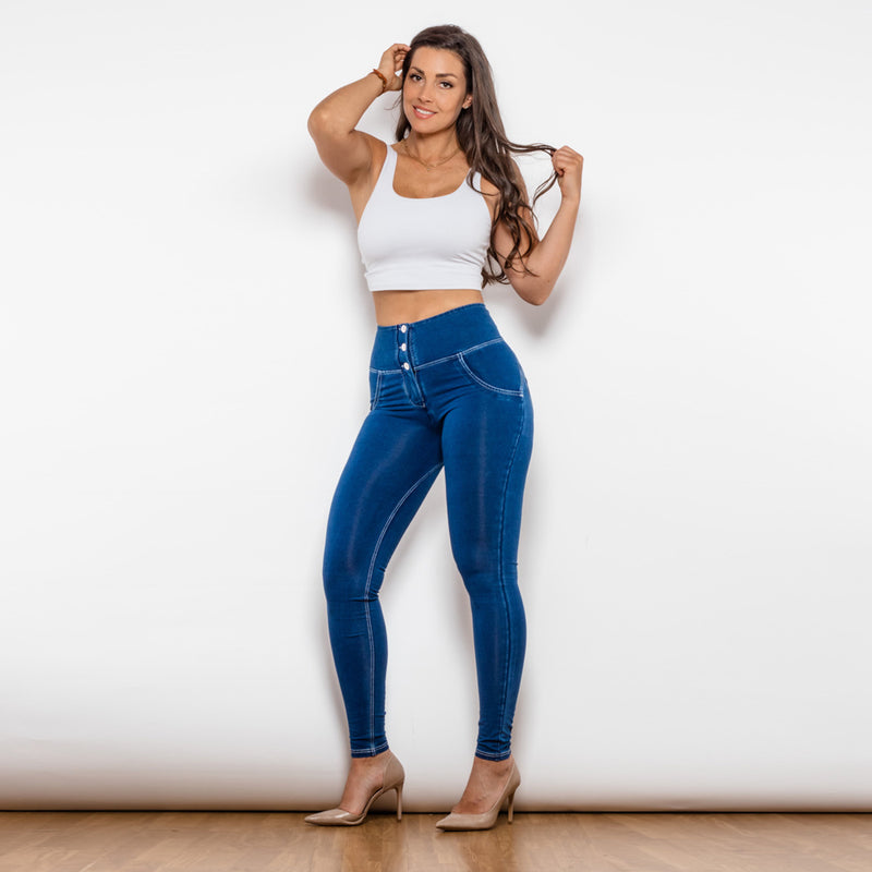 High-Waisted Push-Up Jeans for Women - Body-con & Curve Enhancing