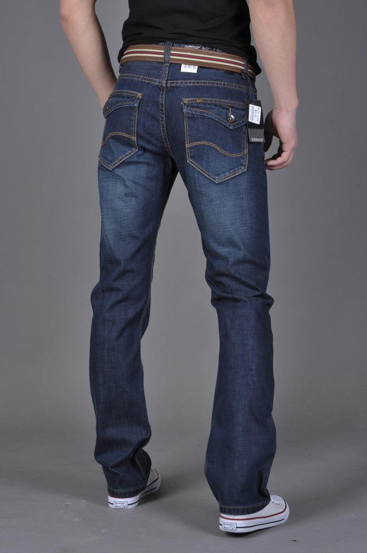 Men's fashionable and comfortable straight-leg jeans, premium quality denim, suitable for casual and office wear.