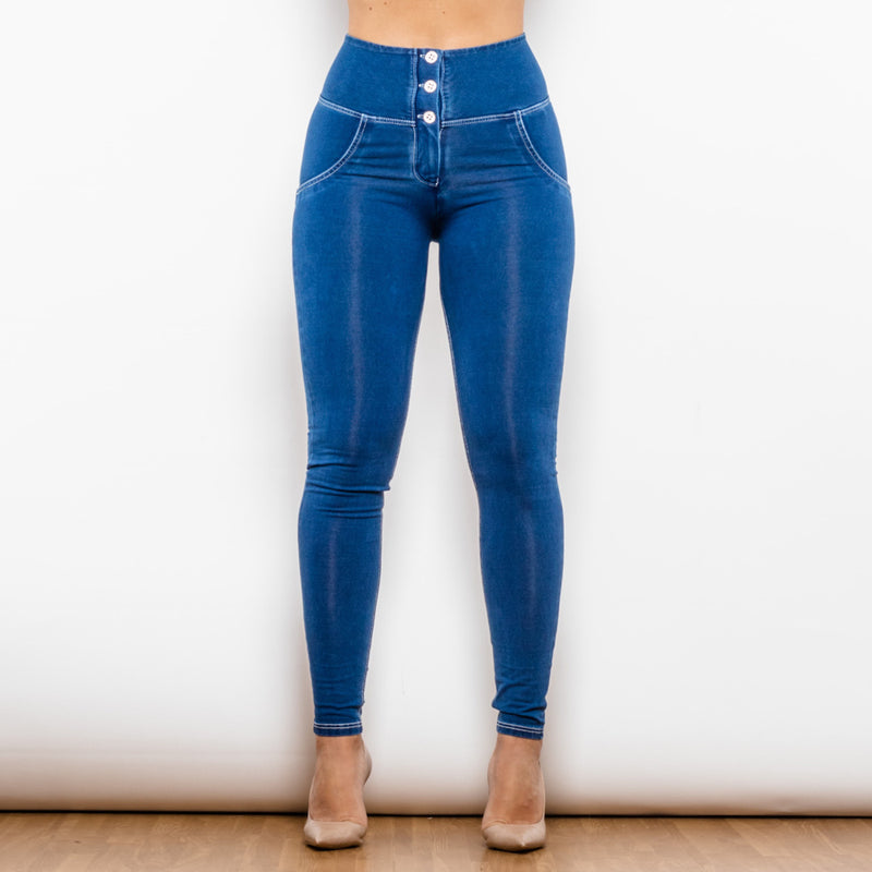 High-Waisted Push-Up Jeans for Women - Body-con & Curve Enhancing