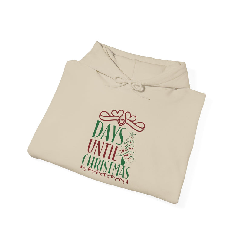 Limited Edition Men's Christmas Hooded Sweatshirt with festive design; cozy, ethically-made holiday apparel.