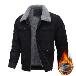 Warmth & Style Men's Cozy Fleece-Lined Winter Jacket for Cold Weather