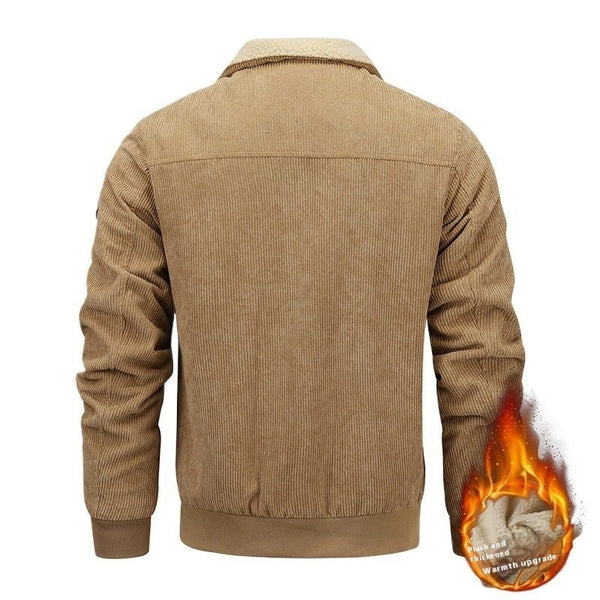 Warmth & Style Men's Cozy Fleece-Lined Winter Jacket for Cold Weather