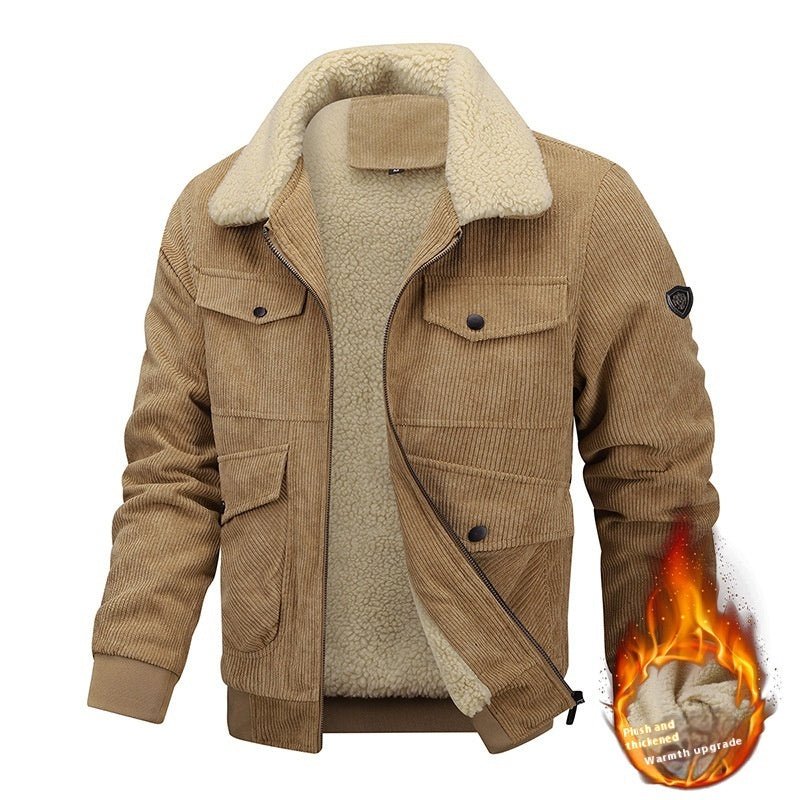 Warmth & Style Men's Cozy Fleece-Lined Winter Jacket for Cold Weather