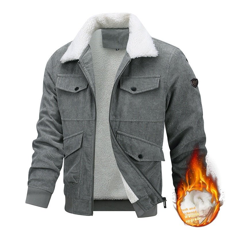 Warmth & Style Men's Cozy Fleece-Lined Winter Jacket for Cold Weather