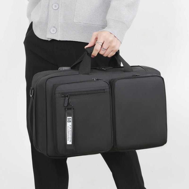 Black Vantage Style Business Laptop Bag with large capacity, ergonomic design, and sleek look for school, travel, and leisure.