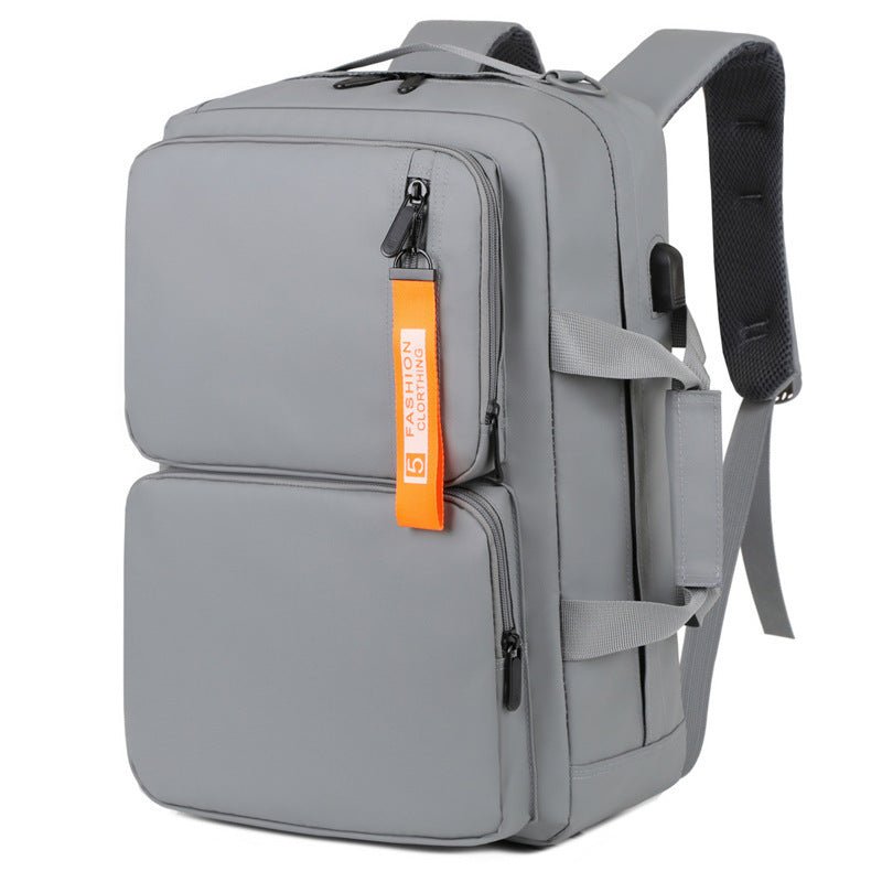 Gray Vantage Style Business Laptop Bag with large capacity and USB port.